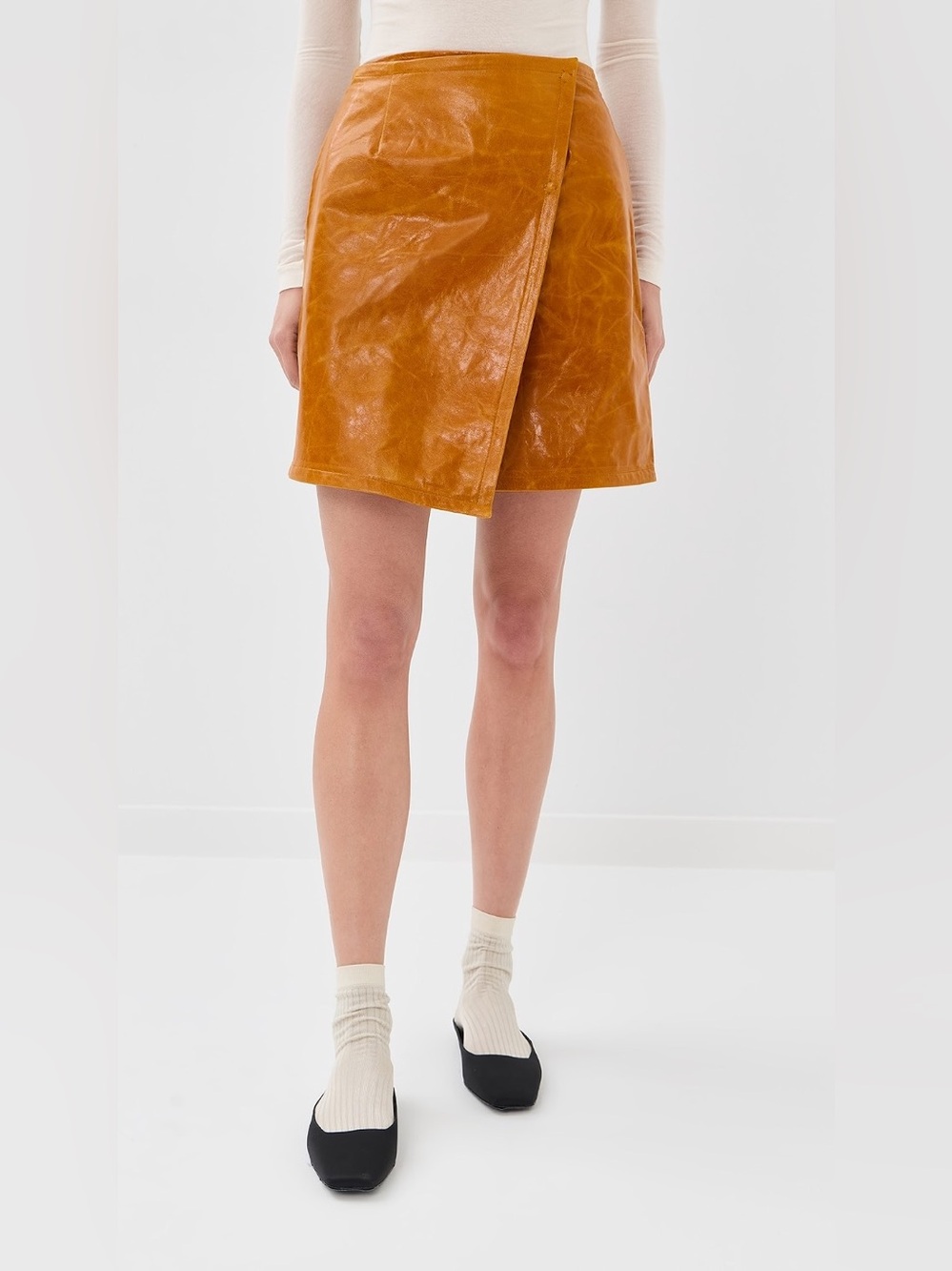 🔖CO Leather Wrap Skirt